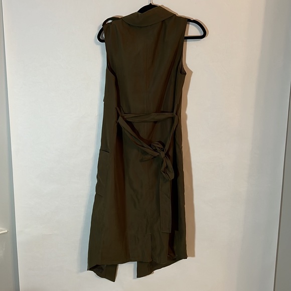 Boutique.American Threads Duster Cardigan. Olive. - Picture 6 of 6